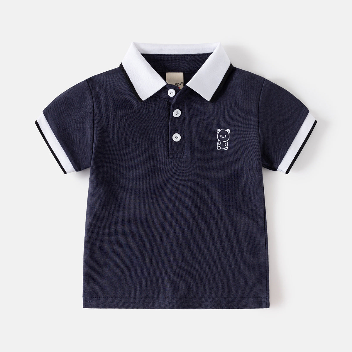 [5131116] - Atasan Baju Polo Lengan Pendek Anak Laki-Laki - Motif Collared Animals