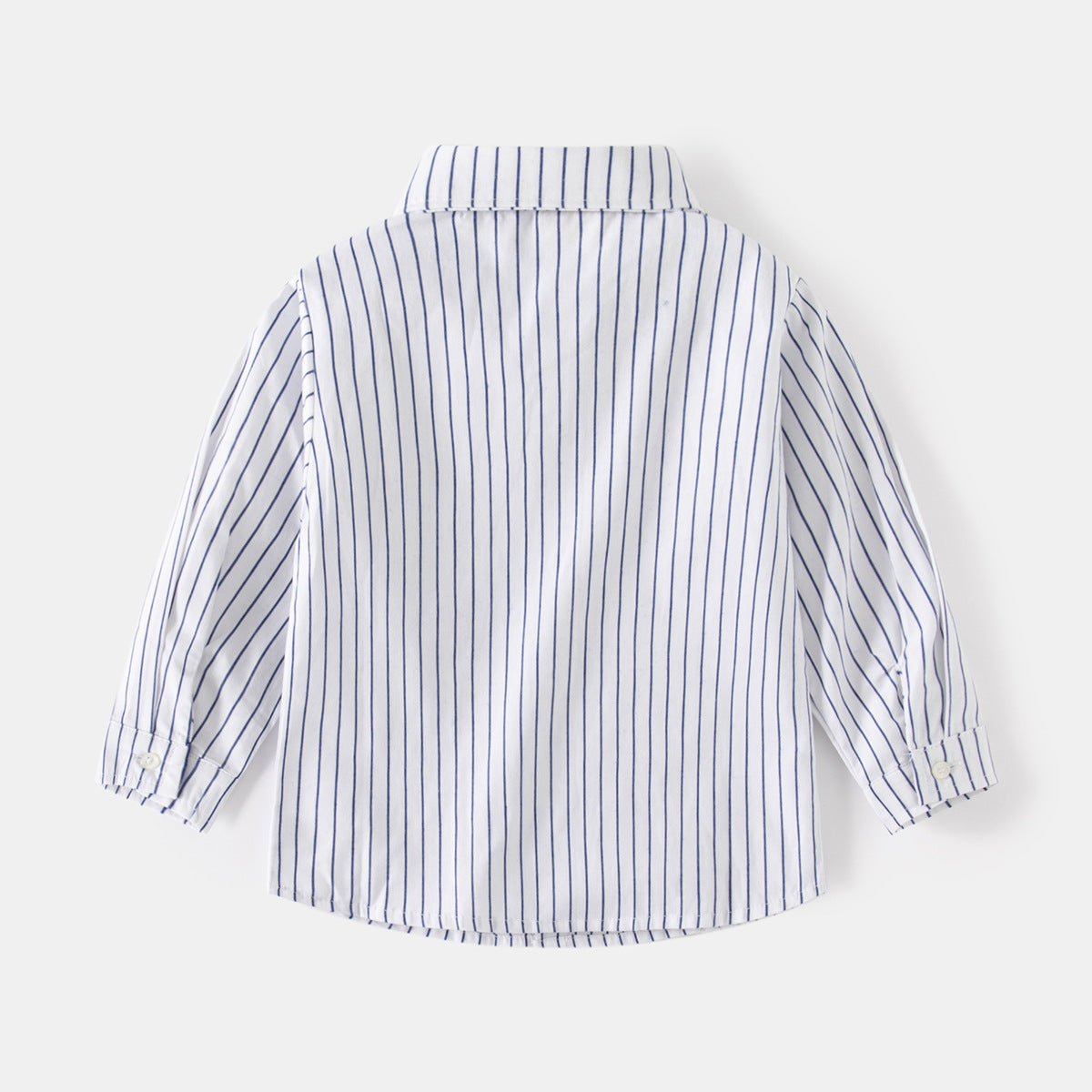 [513730] - Atasan Kemeja Lengan Panjang Anak Laki-Laki - Motif Plain Stripe