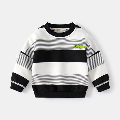 [513731] - Atasan Sweater Lengan Panjang Anak Laki-Laki - Motif Crocodile Stripe