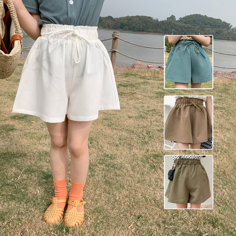 [602114] - Bawahan Celana Pendek Polos Anak Perempuan - Motif Waistband