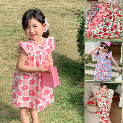 [602129] - Baju Dress Kutung Anak Perempuan Fashion Trendy - Motif Cool Flower