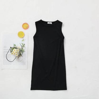 [602131] - Baju Dress Kutung Anak Perempuan Import Fashion Kekinian - Motif Smooth Plain