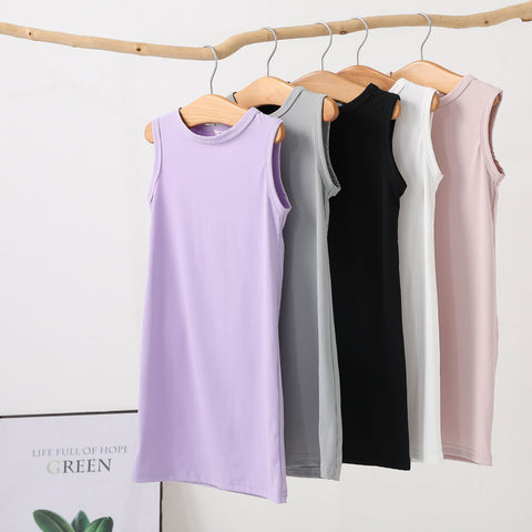 [602131] - Baju Dress Kutung Anak Perempuan Fashion Kekinian - Motif Smooth Plain