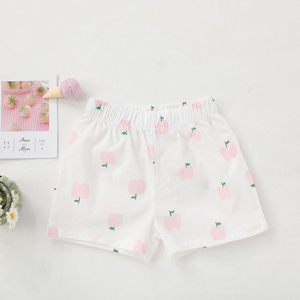 [602133] - Bawahan Celana Pendek Santai Anak Perempuan Fashion - Motif Flower Fruit