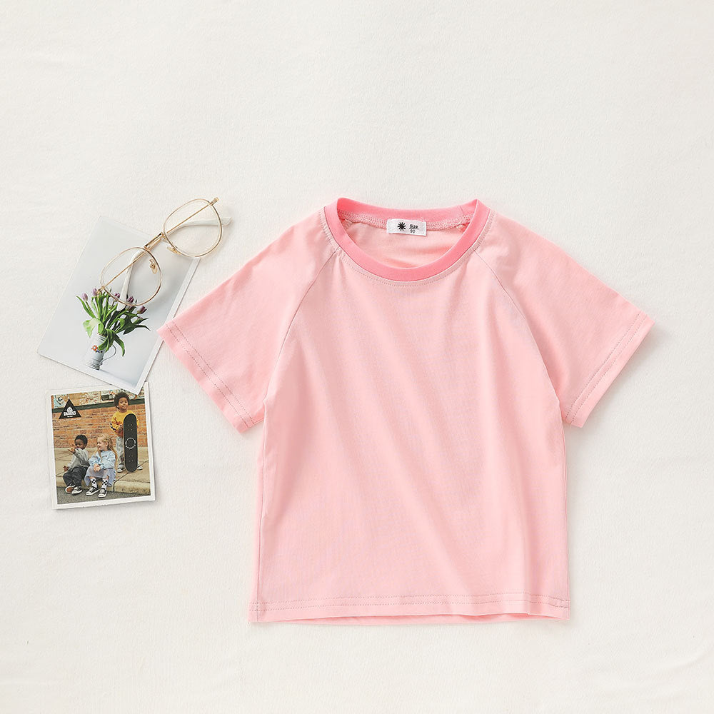 [602138] - Baju Atasan Kaos Lengan Pendek Anak Perempuan Fashion - Motif Colorful Neck