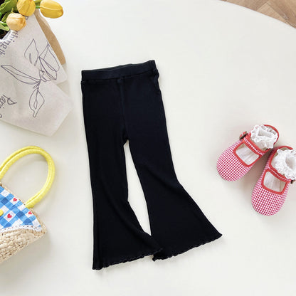 [602139] - Bawahan Celana Legging Cutbray Stretch Anak Perempuan Fashion Trendi Import - Motif Wide Leg
