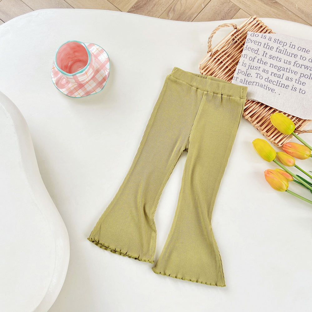[602139] - Bawahan Celana Legging Cutbray Stretch Anak Perempuan Fashion Trendi - Motif Wide Leg