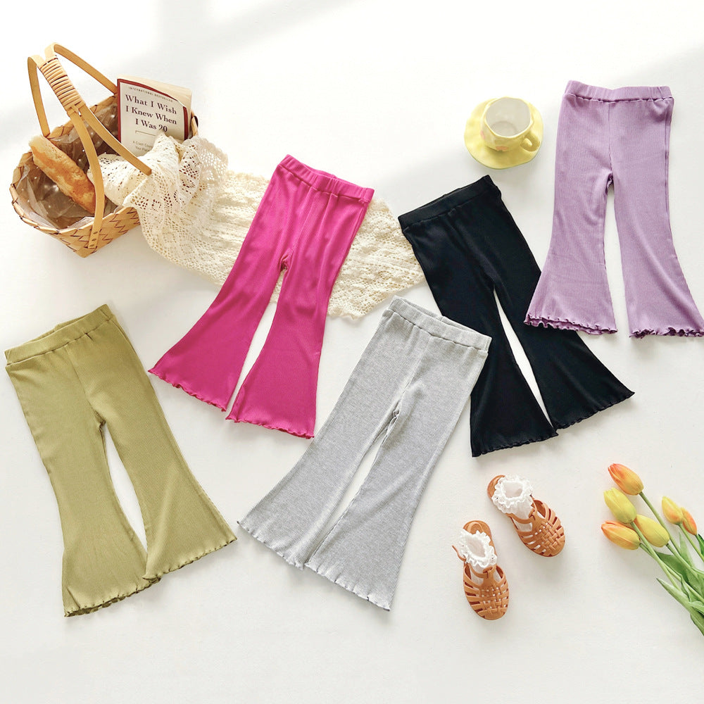 [602139] - Bawahan Celana Panjang Anak Perempuan Fashion Trendi Import - Motif Wide Leg