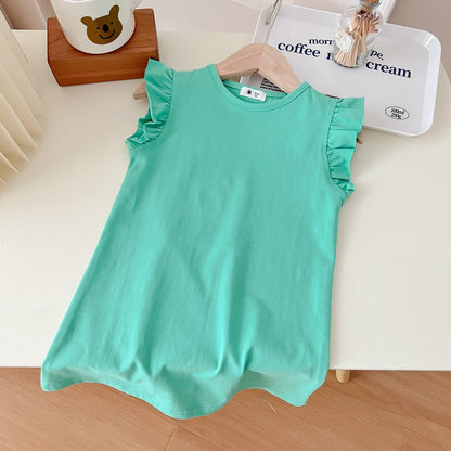 [602147] - Baju Dress Kutung Anak Perempuan Import Fashion Kekinian - Motif Soft Wave