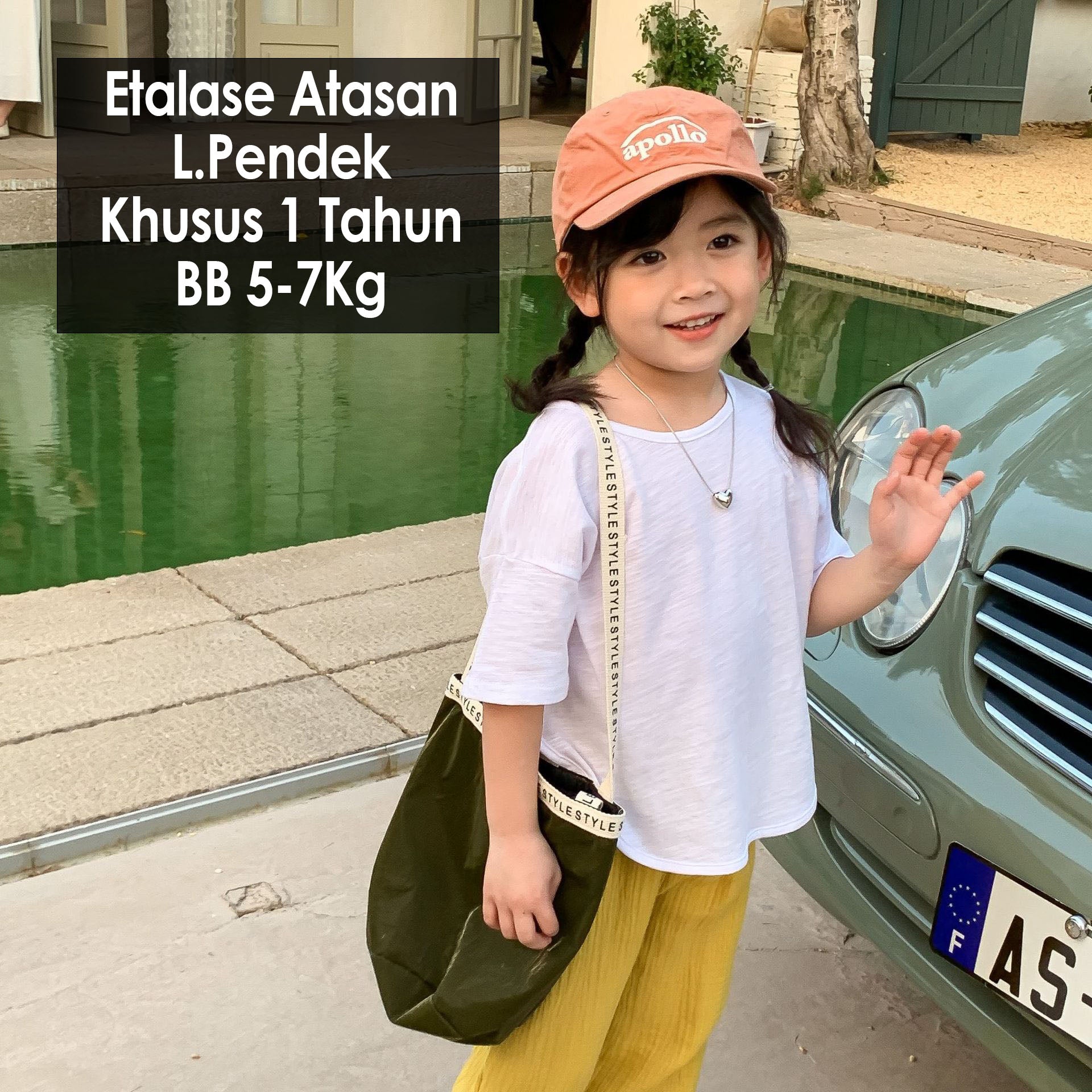 CLEARANCE SALE [Kaos Lengan Pendek] 1 Tahun BB 5-7kg Baju Atasan T-shirt Lengan Kutung Anak Cewek Perempuan