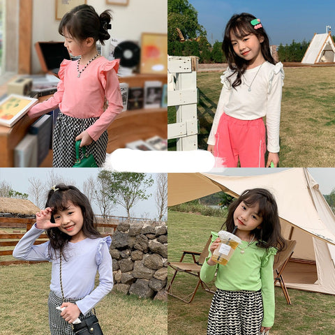 [602153] - Baju Atasan Blouse Lengan Panjang Anak Perempuan Fashion - Motif Calm Side