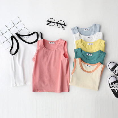 [602154] - Baju Santai Atasan Kutung Anak Perempuan Fashion Import - Motif Thick Line
