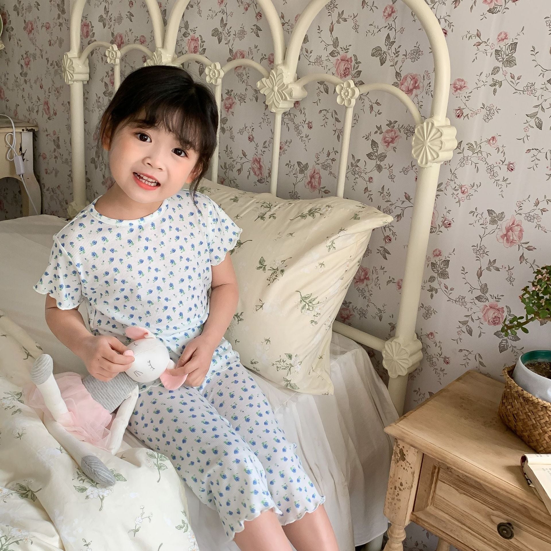 [602157] - Baju Setelan Atasan Pendek Celana Pendek Anak Perempuan Fashion - Motif Lil Bud