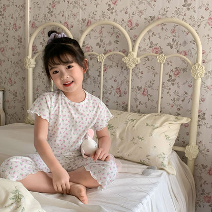 [602157] - Baju Setelan Atasan Pendek Celana Pendek Anak Perempuan Fashion - Motif Lil Bud