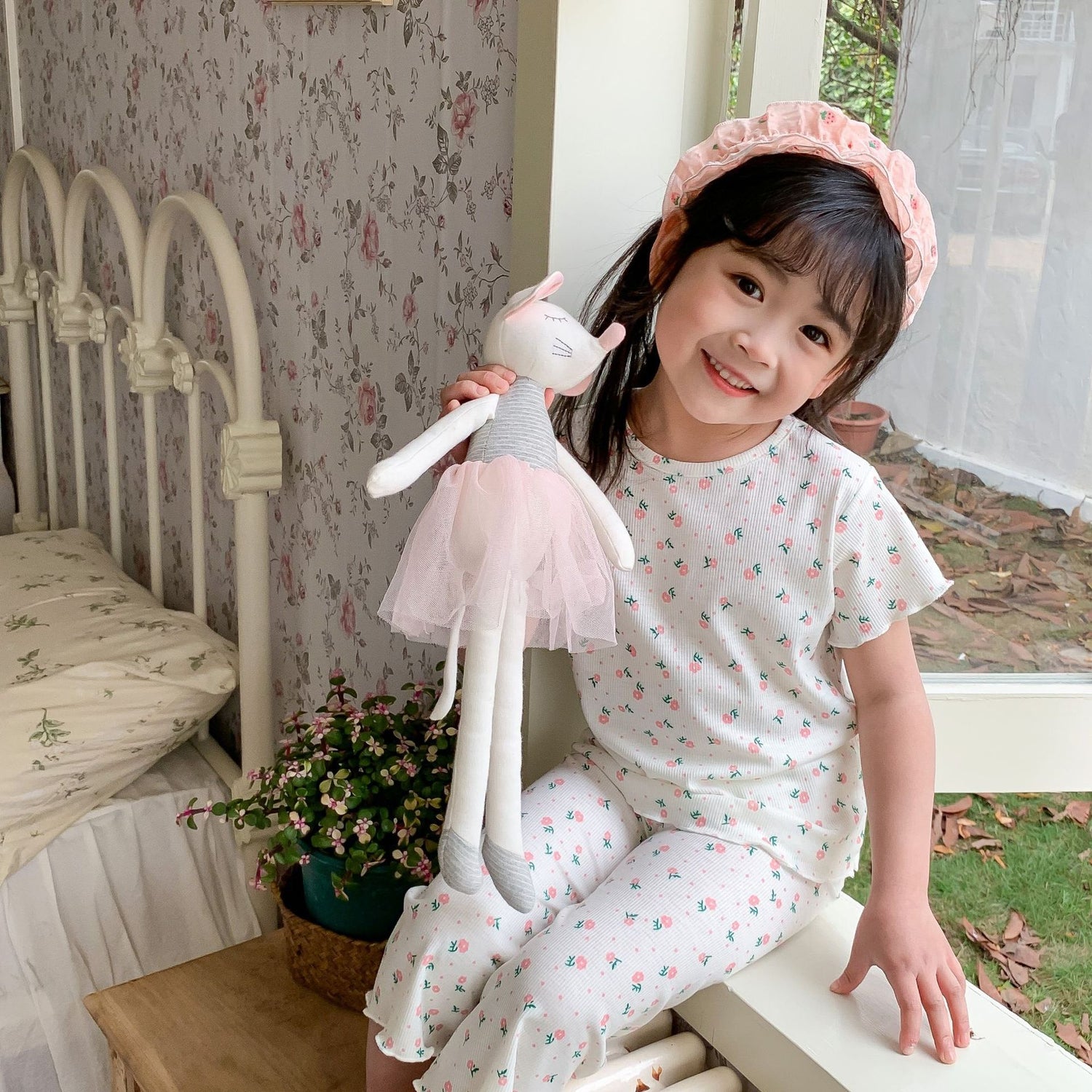 [602157] - Baju Setelan Atasan Pendek Celana Pendek Anak Perempuan Fashion - Motif Lil Bud