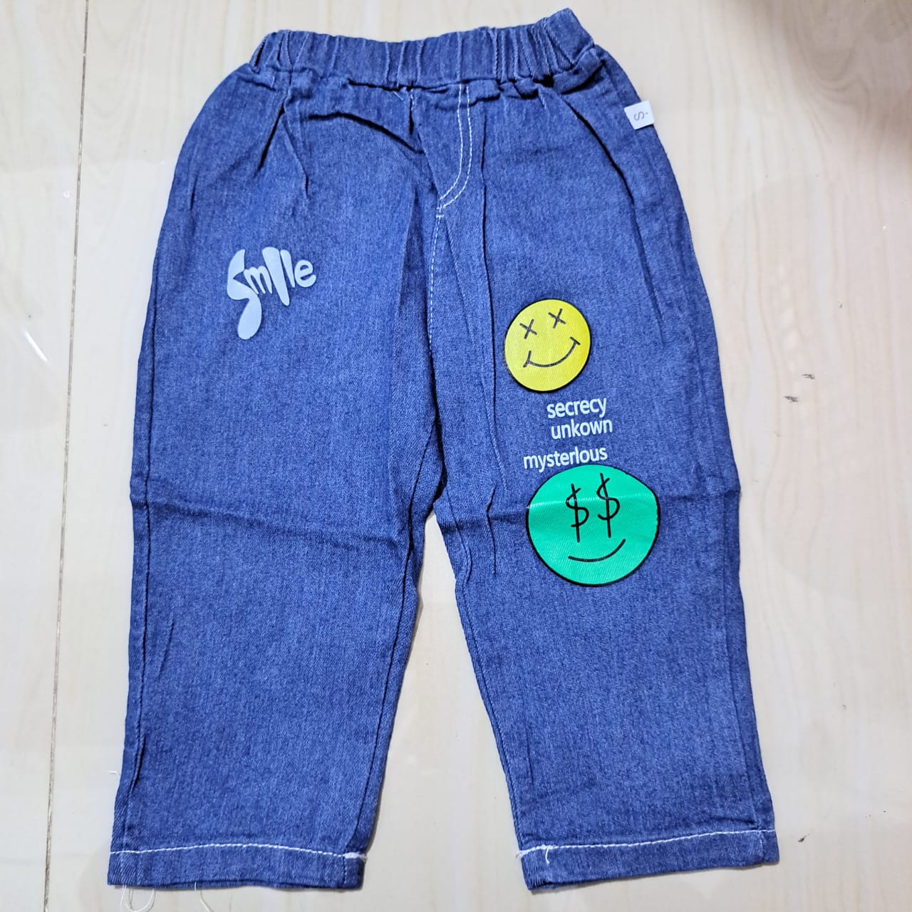 [119368-V1] - Bawahan Celana Panjang Jeans Fashion Anak Laki-Laki - Motif Money Smile