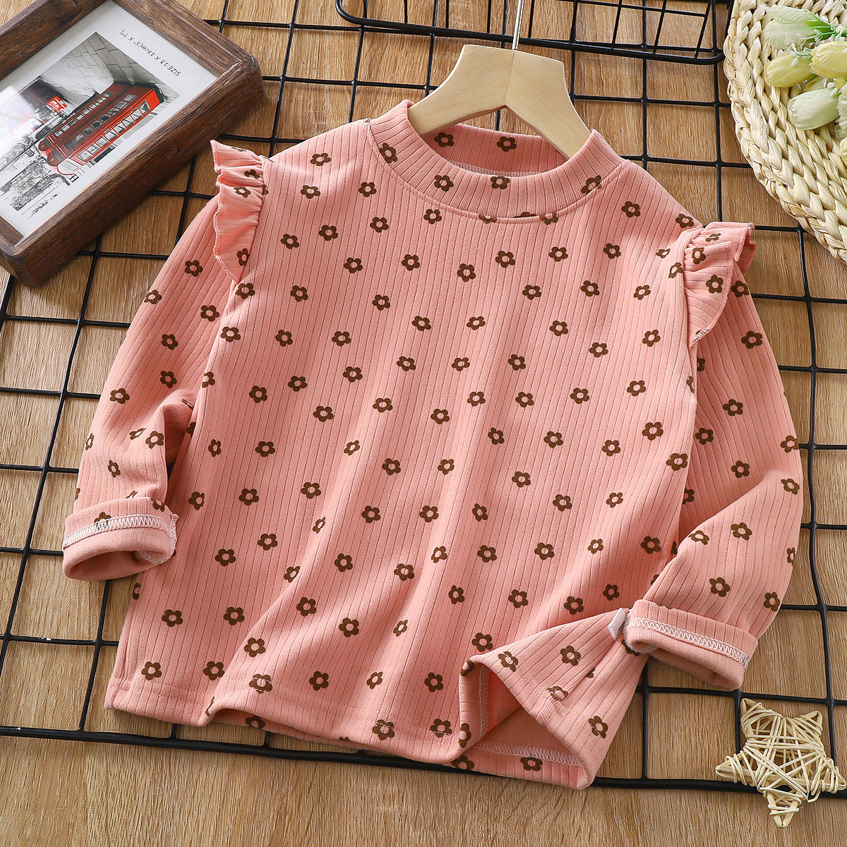 [703111] - Baju Atasan Blouse Lengan Panjang Fashion Anak Perempuan - Motif Little Heart