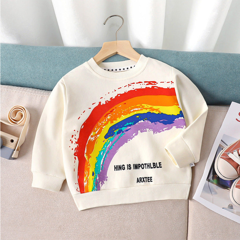 [703114] - Atasan Baju Sweater Lengan Panjang Fashion Import Anak Cowok - Motif Colorful Line