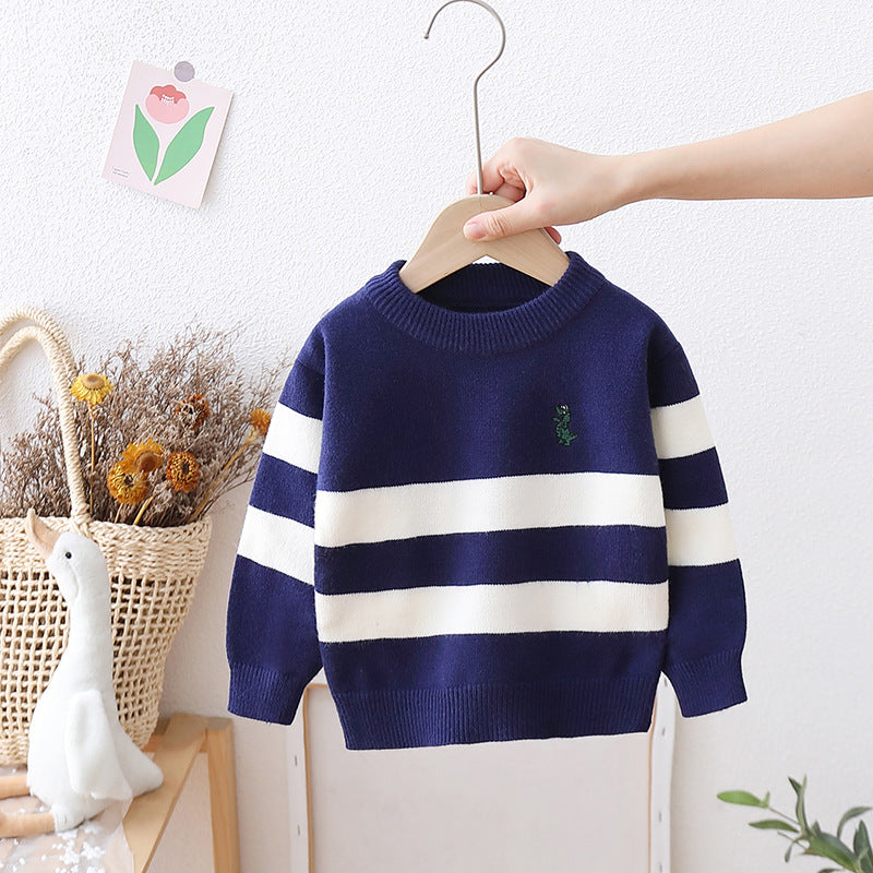 [722101] - Baju Atasan Sweater Lengan Panjang Fashion Anak Cowok - Motif Little Dino