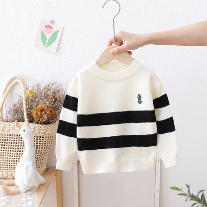 [722101] - Baju Atasan Sweater Lengan Panjang Fashion Anak Cowok - Motif Little Dino