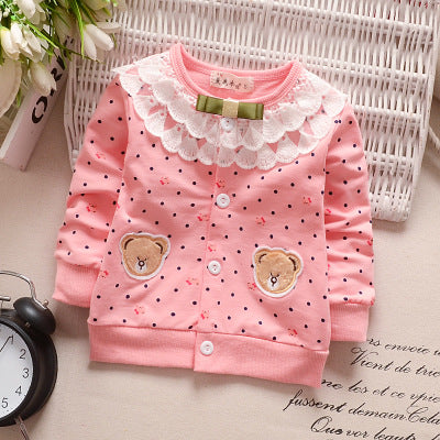 [102131] - Jaket Cardigan Anak 6 Bln - 3 Thn Motif Cute Bear [B1121]