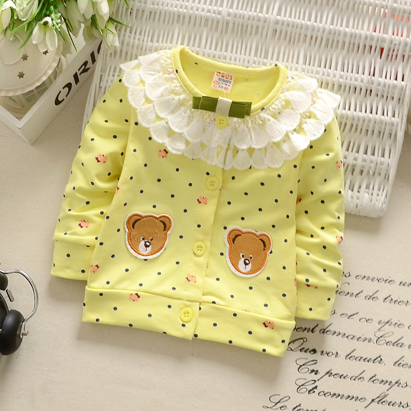 [102131] - Jaket Cardigan Anak 6 Bln - 3 Thn Motif Cute Bear [B1121]