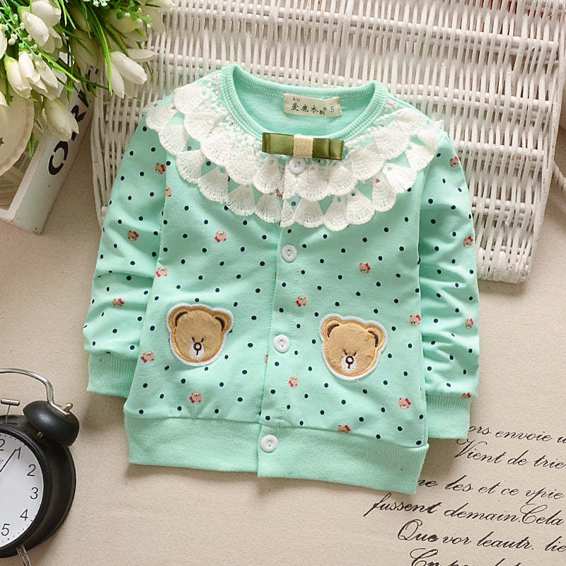 [102131] - Jaket Cardigan Anak 6 Bln - 3 Thn Motif Cute Bear [B1121]