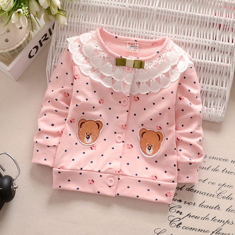 [102131] - Jaket Cardigan Anak 6 Bln - 3 Thn Motif Cute Bear [B1121]