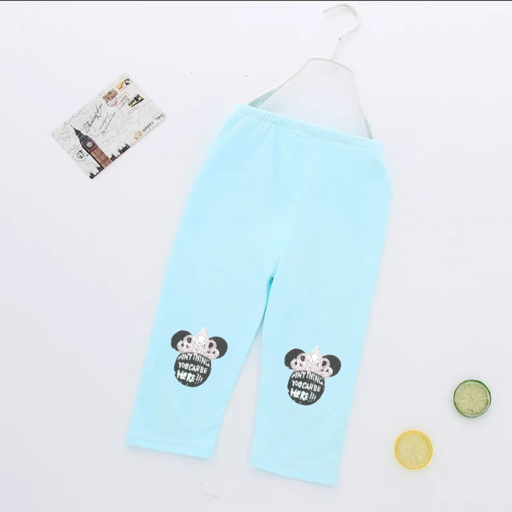 [102530] - Bawahan Celana Legging Fashion Anak Perempuan - Motif Write Crown