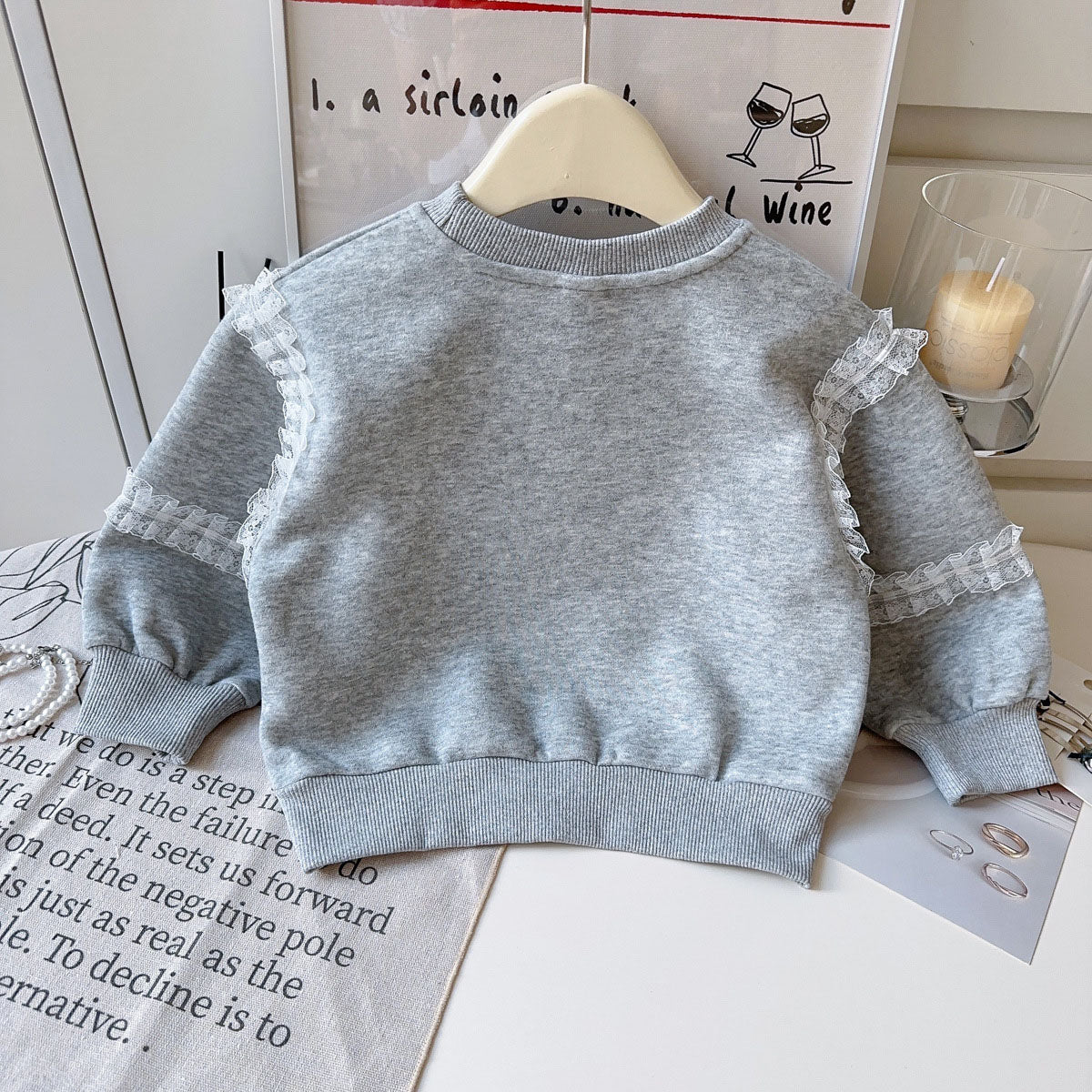 [963123] - One Set 2in1 Baju Setelan Atasan Sweater Lengan Panjang Bawahan Celana Rok Pendek Korean Fashion Style Anak Perempuan Cewek - Motif Cute Bow - BABYHOKI STORE