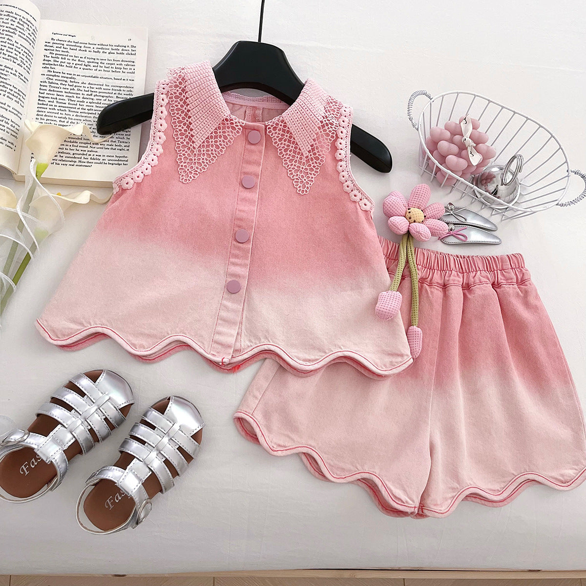 CLEARANCE SALE [Setelan Pendek] 7 Tahun BB 26-30Kg One Set Anak Perempuan - SETSP963/507