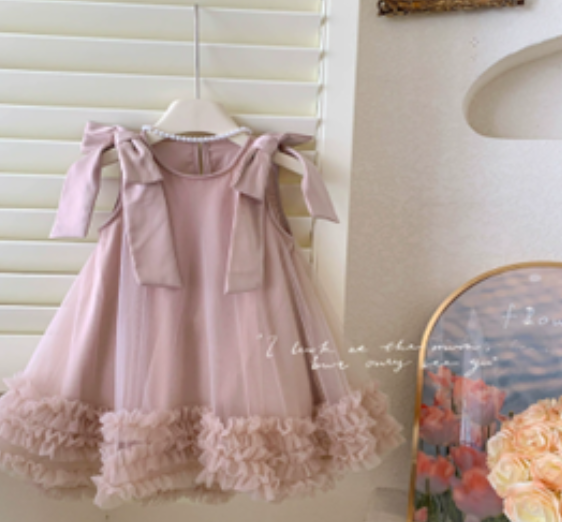 CLEARANCE SALE [Dress Lengan Kutung] 7 Tahun BB 26-30Kg Gaun Anak Cewek Perempuan