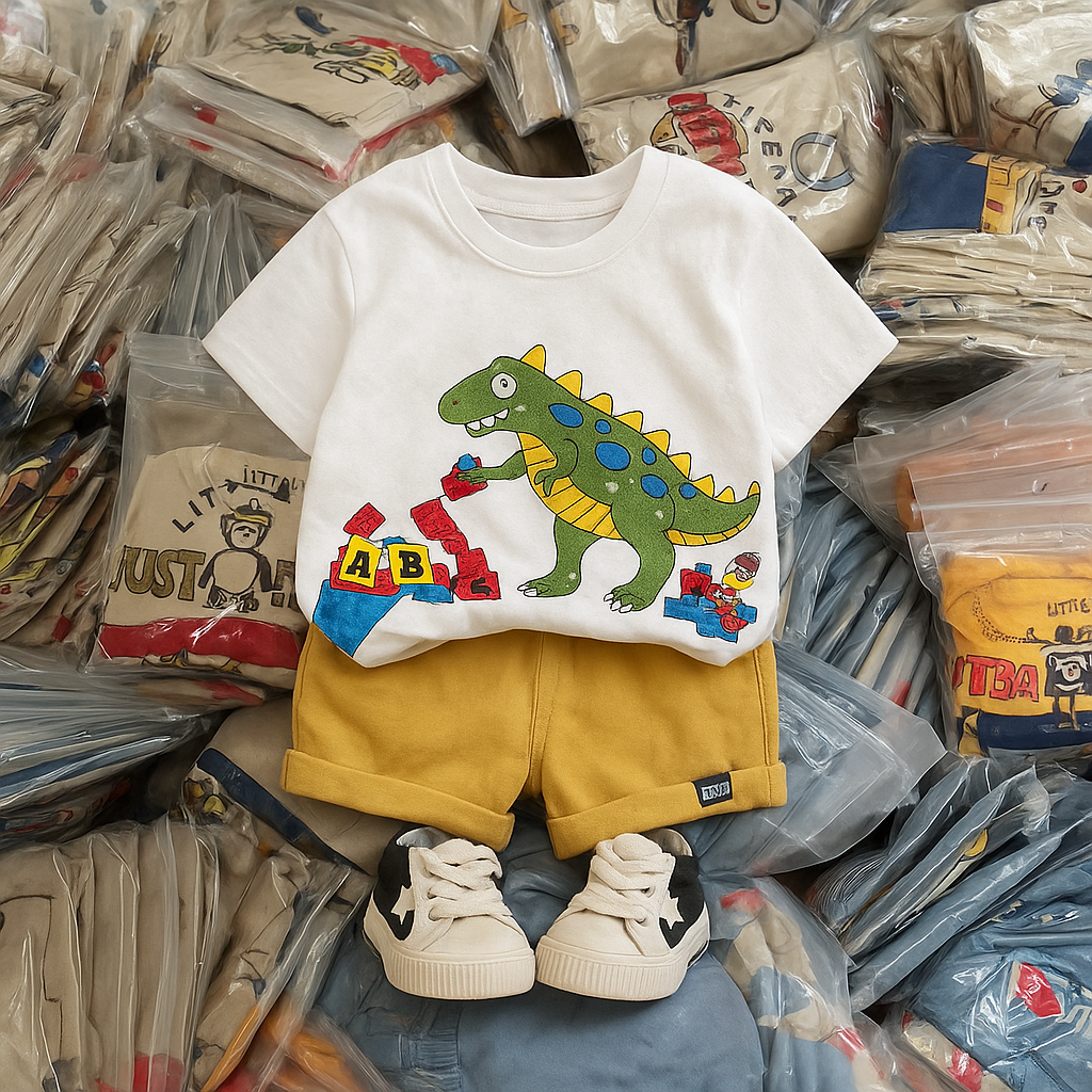 1T Boys [SET] - BB (5-7 kg) Tinggi (60-66cm) Last Stock Clearance Sale - Baju Setelan Anak Laki laki Cowok One Set