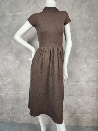 [DR121] - Dress Midi Wanita Jumbo Bahan Knit Halus