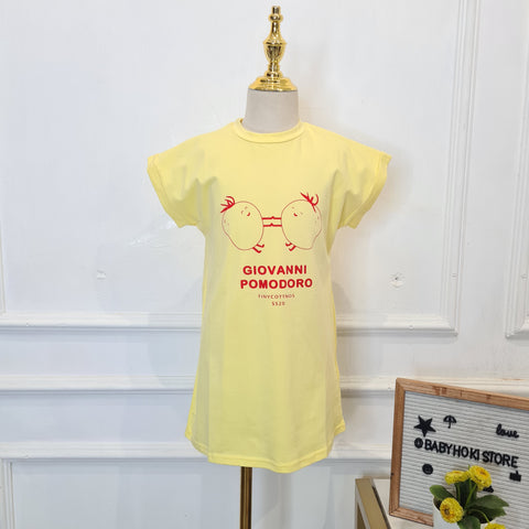 [507753] - Baju Dress Lengan Pendek Fashion Anak Perempuan - Motif Clothes Words