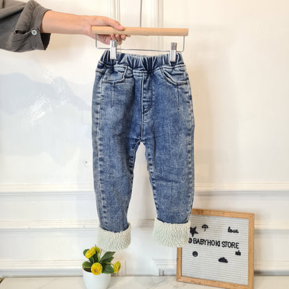 [507788] - Bawahan Celana Panjang Jeans Fashion Anak Perempuan - Motif Crude Fiber