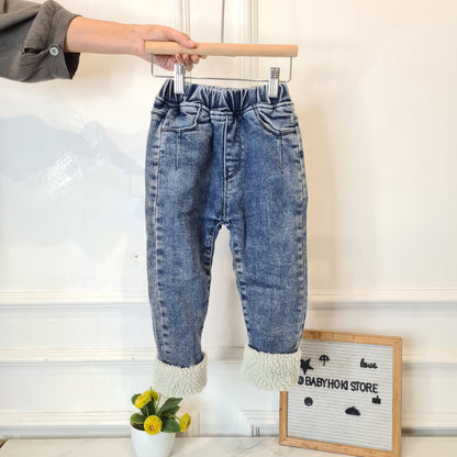 [507788] - Bawahan Celana Panjang Jeans Fashion Import Anak Perempuan - Motif Crude Fiber