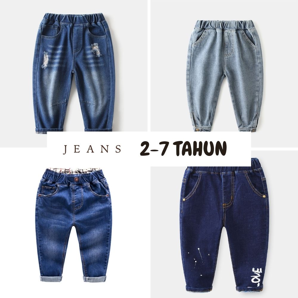 Celana Jeans Panjang [383-BB101] - Bawahan Fashionable Anak Laki Laki Cowok - BABYHOKI STORE