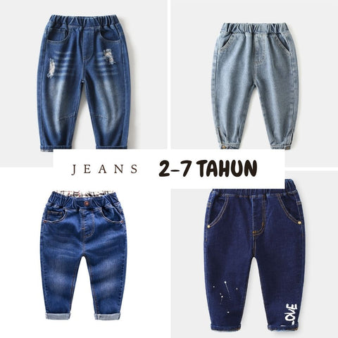 Celana Jeans Panjang [383-BB101] - Bawahan Fashionable Anak Laki Laki Cowok - BABYHOKI STORE
