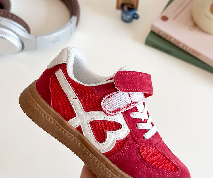 [381280 Size 27-36] - Sepatu Sneaker Sports Shoes Comfortable Anak Cowok dan Cewek - Motif Love Heart - BABYHOKI STORE