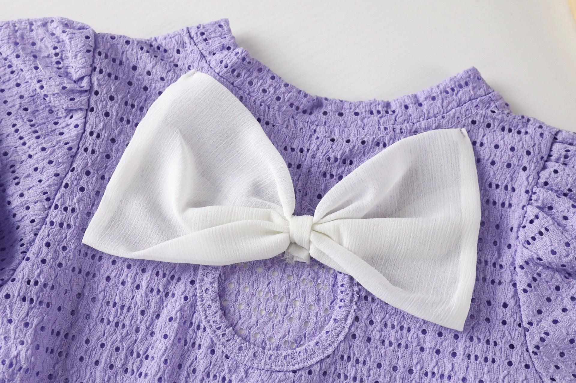 [721108] - Baju Atasan Blouse Lengan Pendek Anak Perempuan - Motif Pretty Ribbon