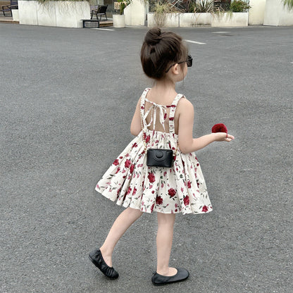 [5071037] - Baju Dress Kutung Fashion Anak Perempuan Trendi - Motif Red Rose