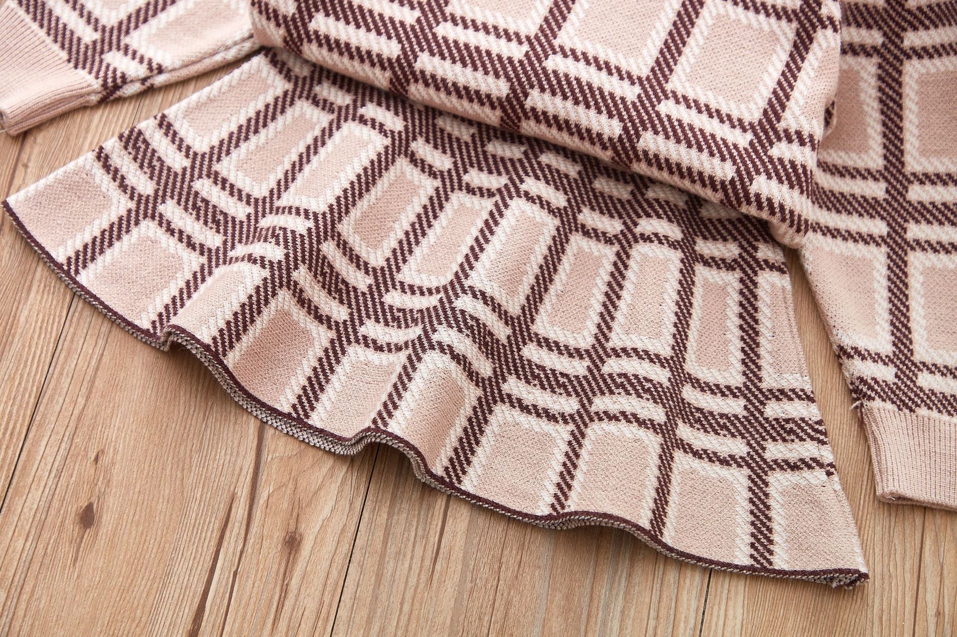 [363716] - Baju Setelan Atasan Cardigan Bawahan Rok Fashion Anak Perempuan - Motif Tidy Plaid