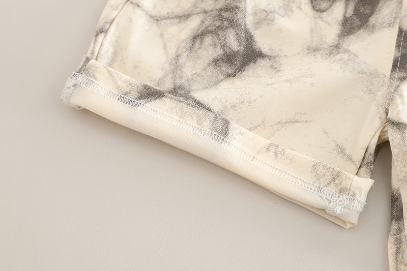 [345497] - One Set 2in1 Baju Setelan Summer Atasan Lengan Pendek Bawahan Celana Pendek Fashionable Anak Cowok Laki-Laki - Motif Words - BABYHOKI STORE - BABYHOKI STORE