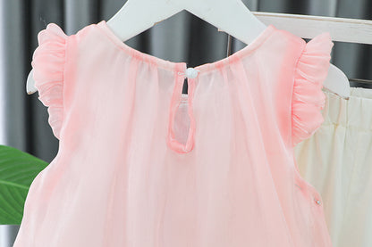 [340387] - Baju Setelan Blouse Fashion Import Anak Perempuan - Motif Bloated Heart