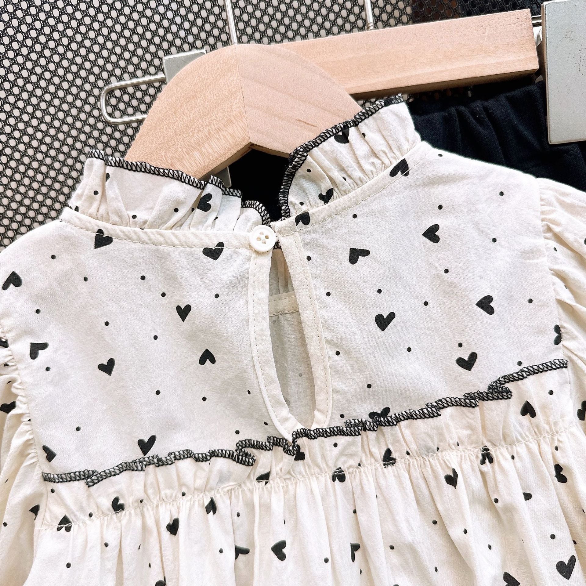 [363828] - Setelan Baju Blouse Lengan Panjang Celana Panjang Fashion Anak Perempuan - Motif Little Heart