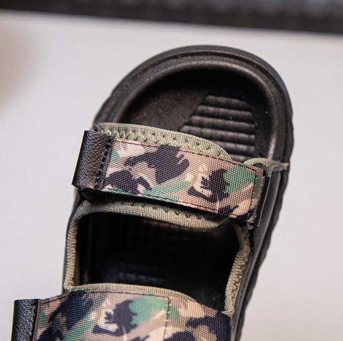 [381242 Size 26-36] - Sepatu Sandal Strap Hiking Anak Cowok - Motif Army Strap