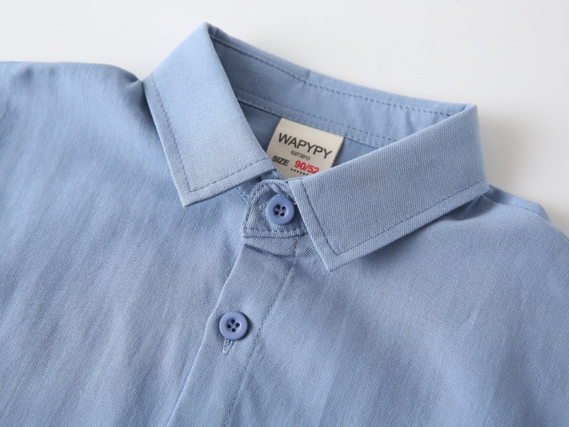 [383219] - Atasan Baju Kemeja Lengan Pendek Anak Laki-Laki Cowok - Motif T-rex - BABYHOKI STORE