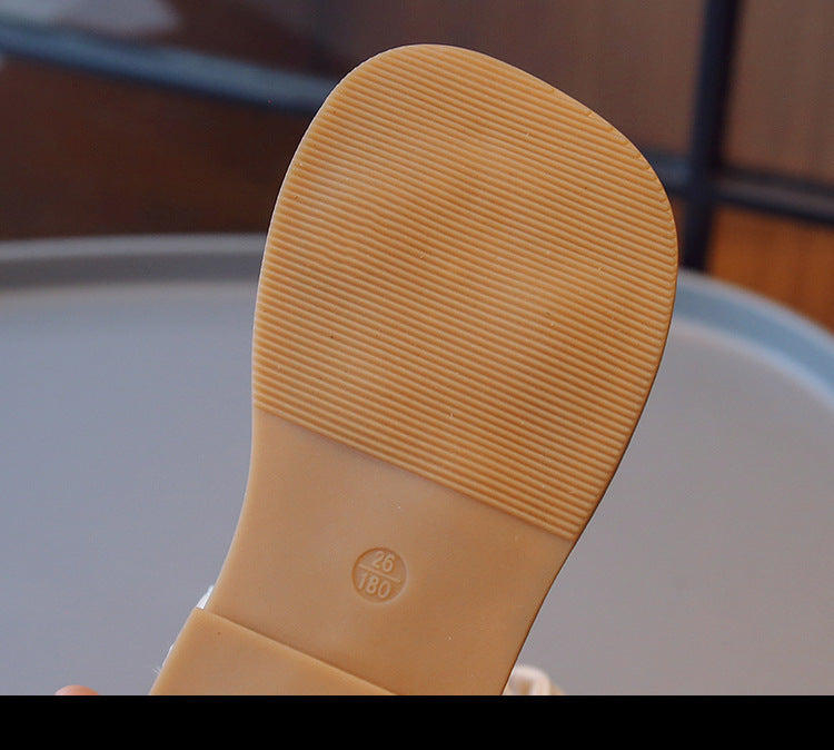 [381271 Size 26-36] - Sepatu Sandal Gladiator Shoes Anak Perempuan Cewek - Motif Bow Pearl Roman - BABYHOKI STORE