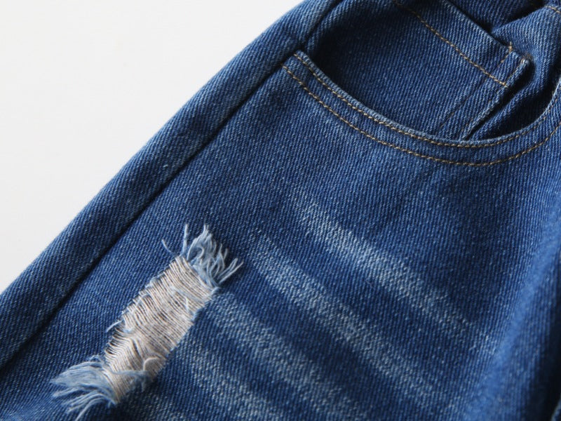 [383214] - Bawahan Celana Jeans Panjang Anak Laki-Laki - Motif Small Tear